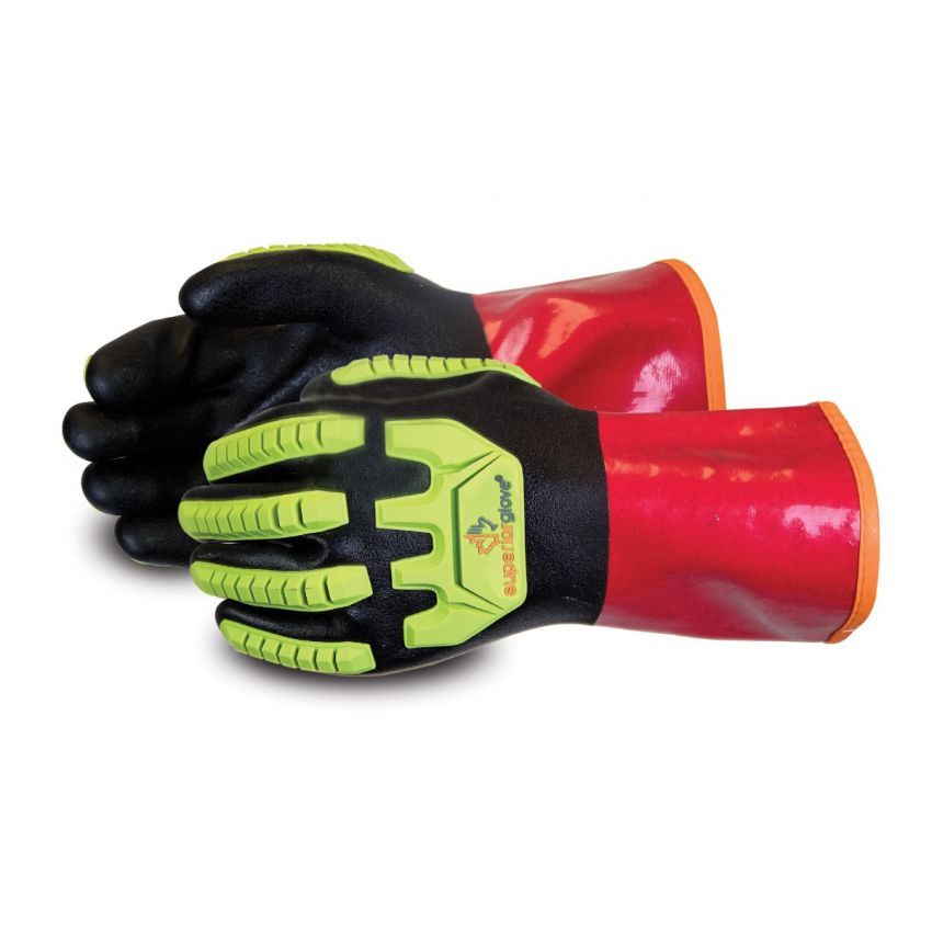 #S15KGVNVB Superior Glove® Chemstop™ Cut-Resistant Anti-Impact PVC Chemical Safety Gloves With Kevlar® Liner and Full Nitrile Coating